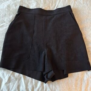 Black suede shorts 
Worn twice!